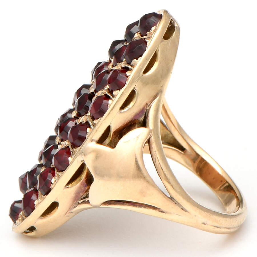 14KY Garnet(2.25) Cluster Ring-3