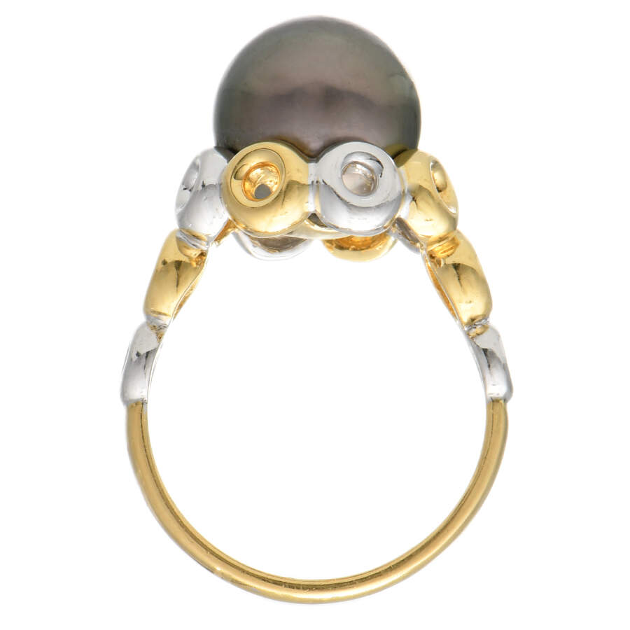 18KYW Black Tahitian Ring-4