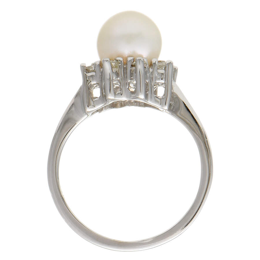14KW Akoya Pearl & Diamond(0.16) Halo Ring-4