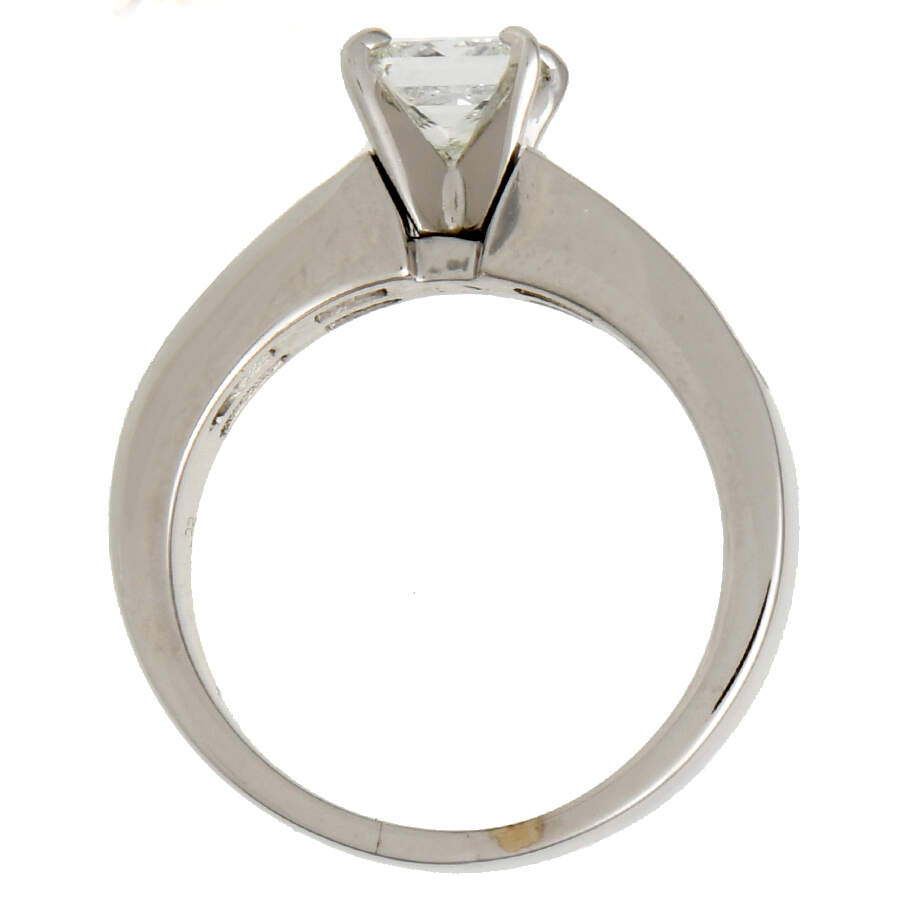 18KW Princess Cut Diamond (1.02) Engagement Ring-9