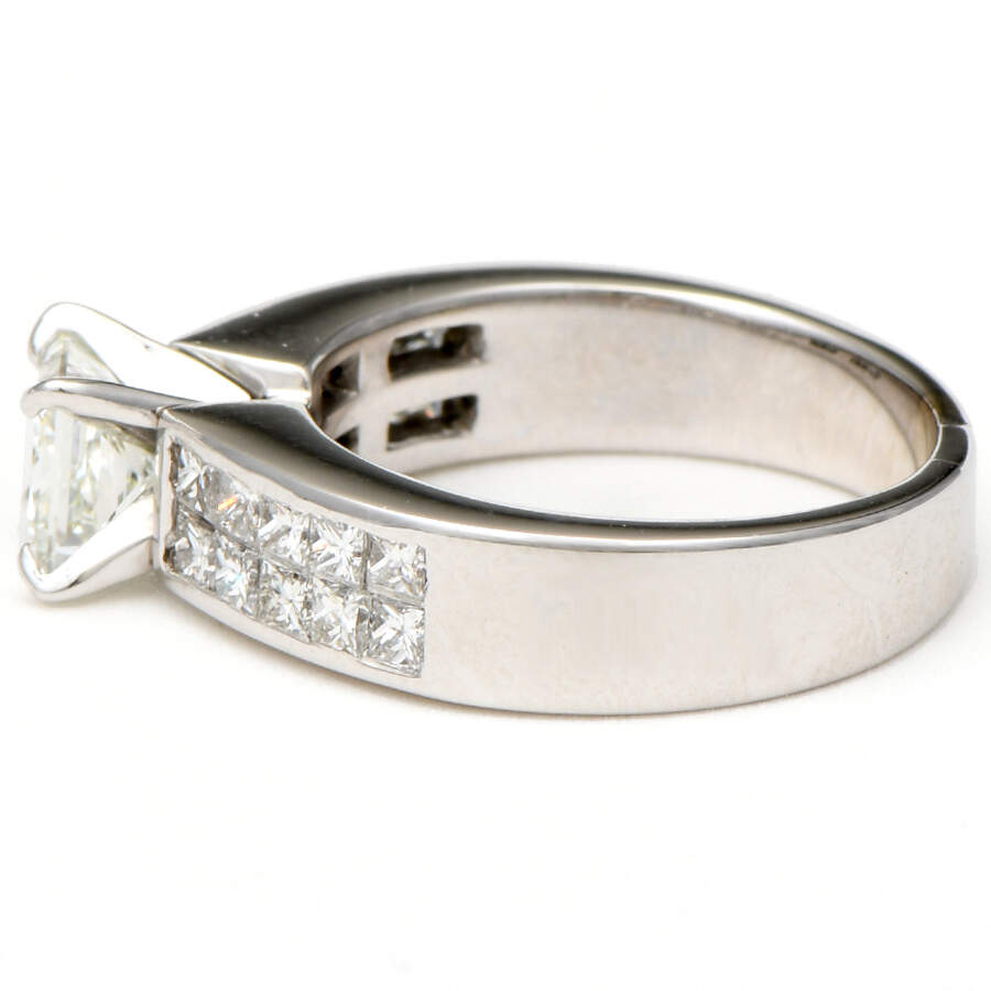 18KW Princess Cut Diamond (1.02) Engagement Ring-8