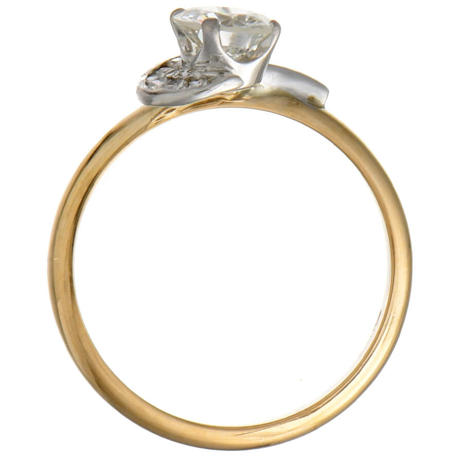 14KYW Diamond (0.65) Swirl Engagement Ring-4