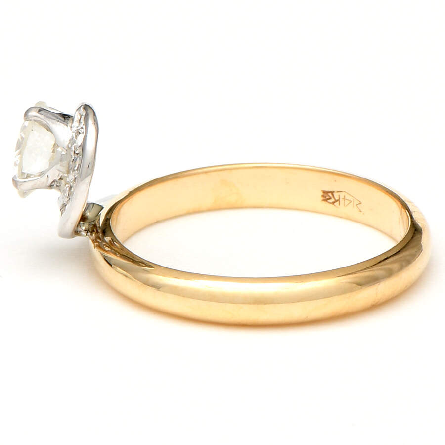 14KYW Diamond (0.65) Swirl Engagement Ring-3