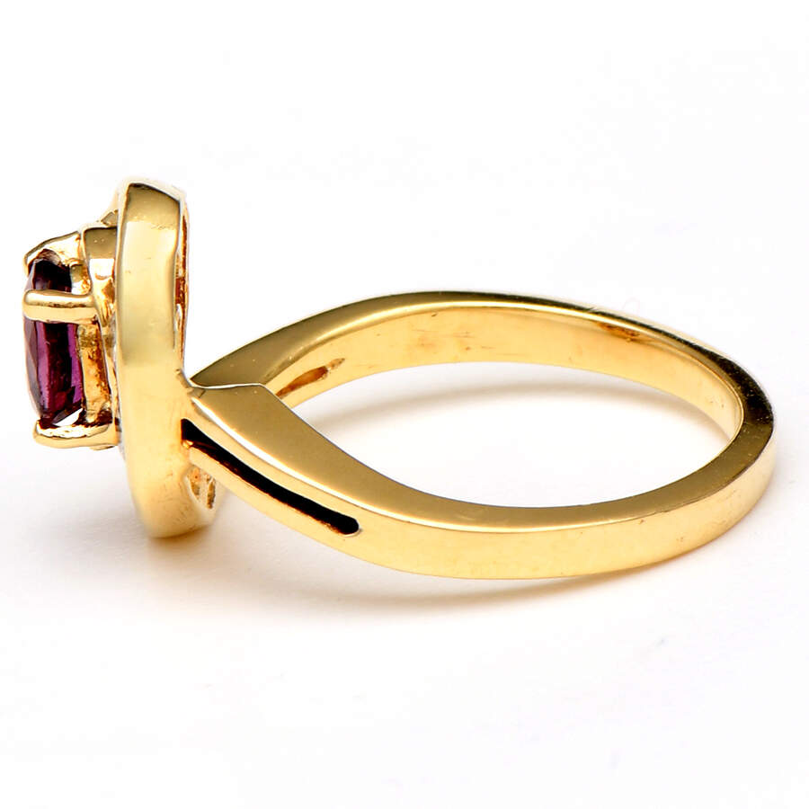 14KY Ruby & Diamond(.24) Swirl Ring-3
