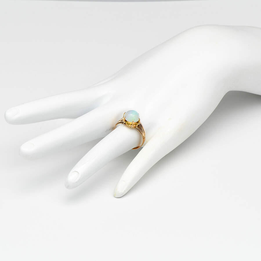14KY Victorian Semi Crystal Opal(1.50) Ring-5