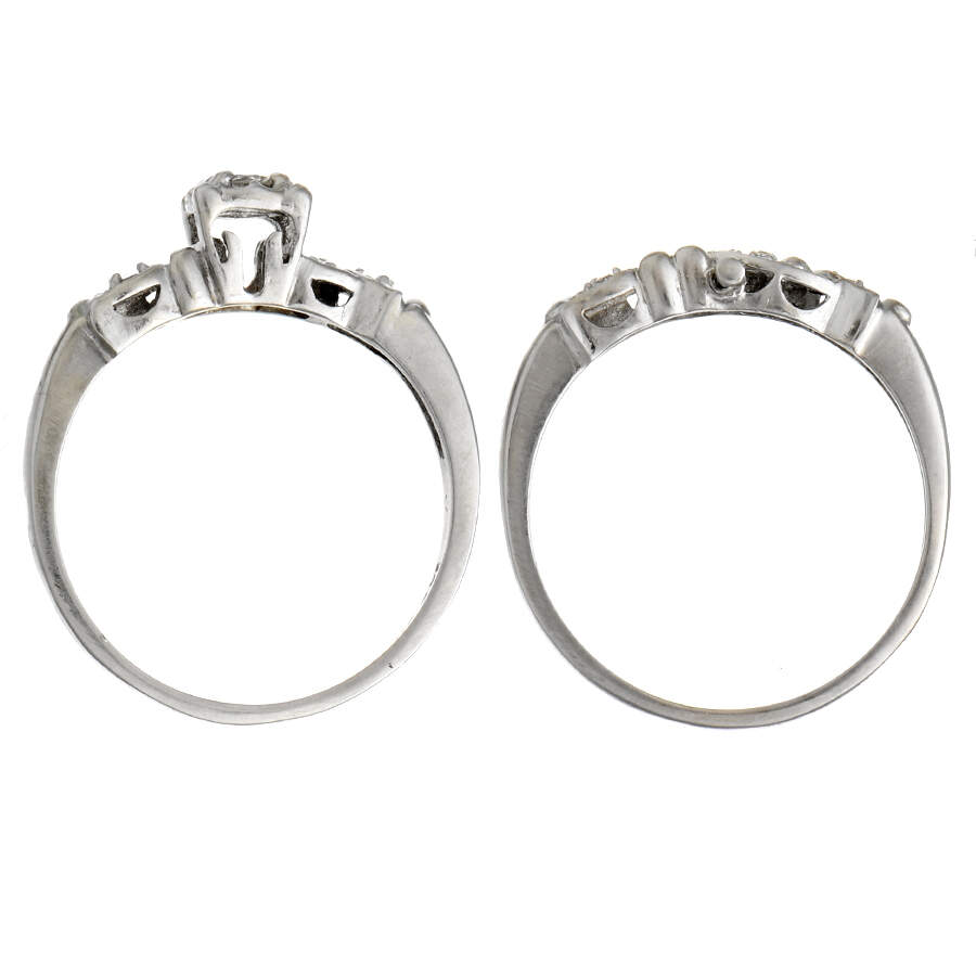 14KW Diamond Bridal Set Rings-5