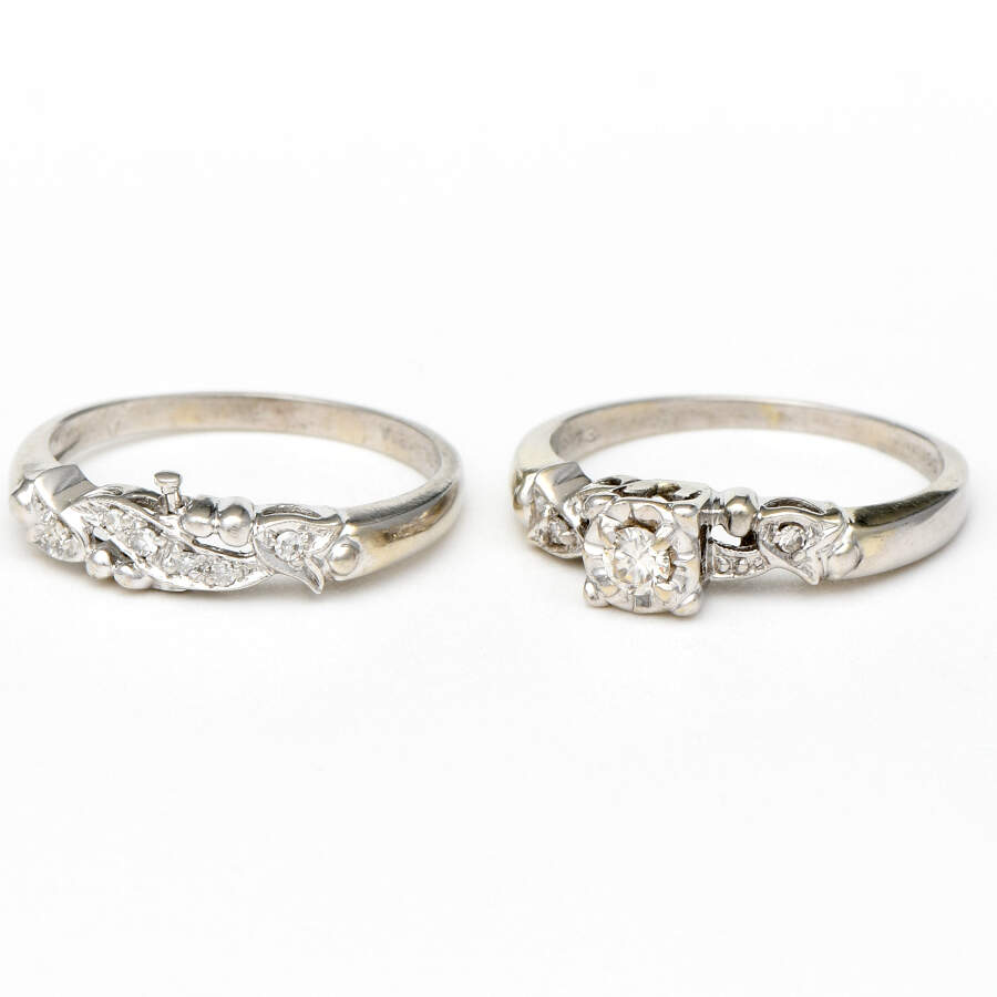 14KW Diamond Bridal Set Rings-2