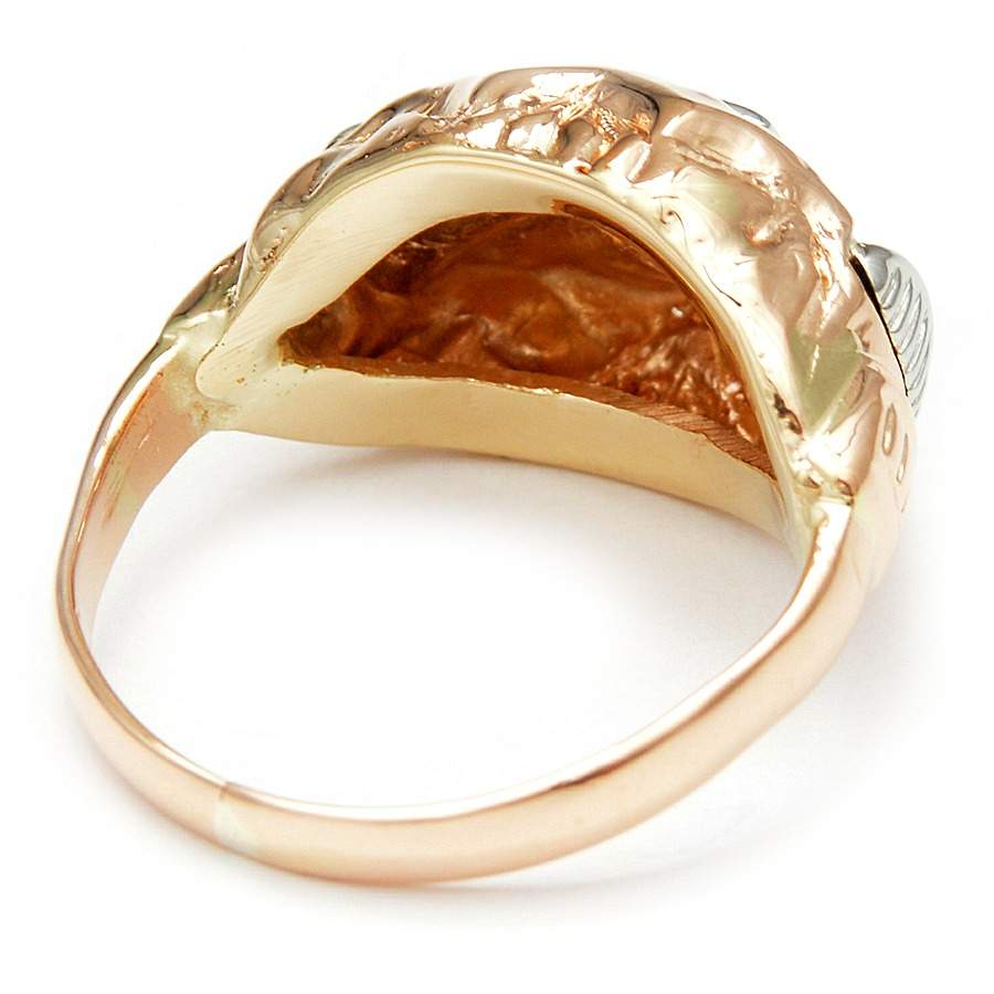 18KRW Art Deco Diamond (0.27) Dome Ring-2