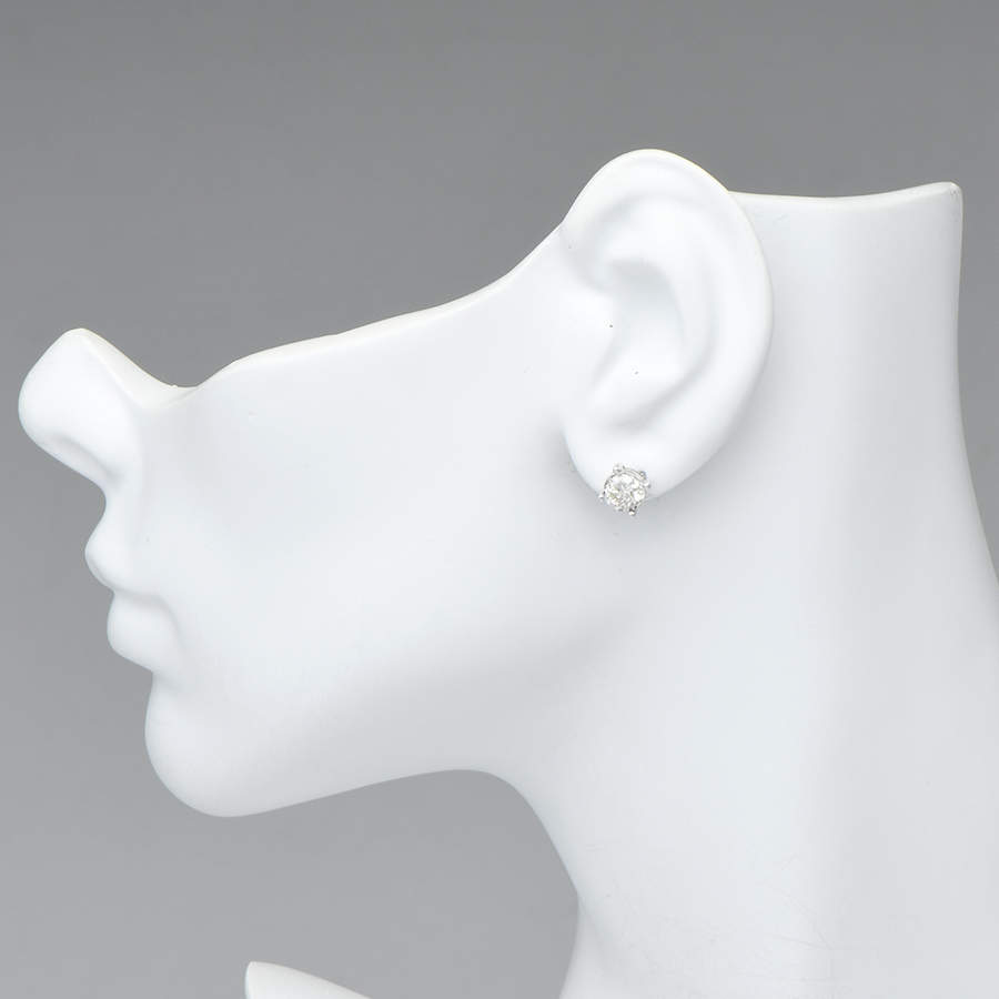 14KW Diamond(1.50) Solitaire Stud Earrings-3