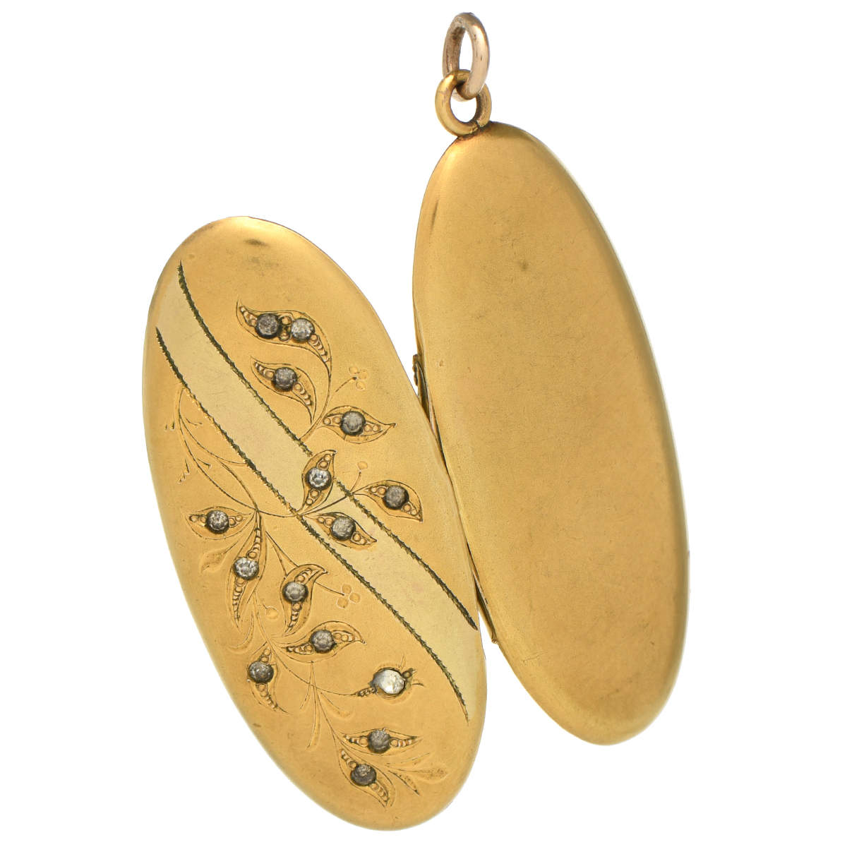 Art Nouveau-Style Cubic Zirconia Photo Locket Pendant-3
