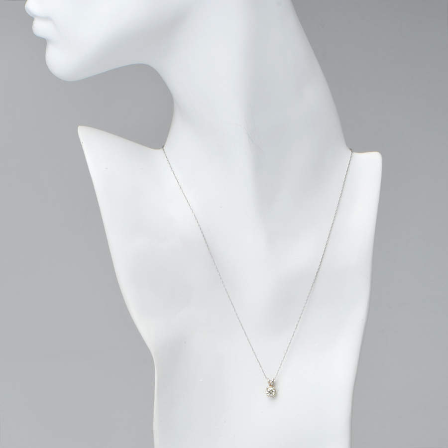 14KW Diamond(0.48) Solitaire Pendant-3