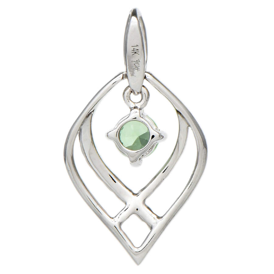 14KW Tsavorite Garnet(0.30)& Diamond(0.06) Pendant-2