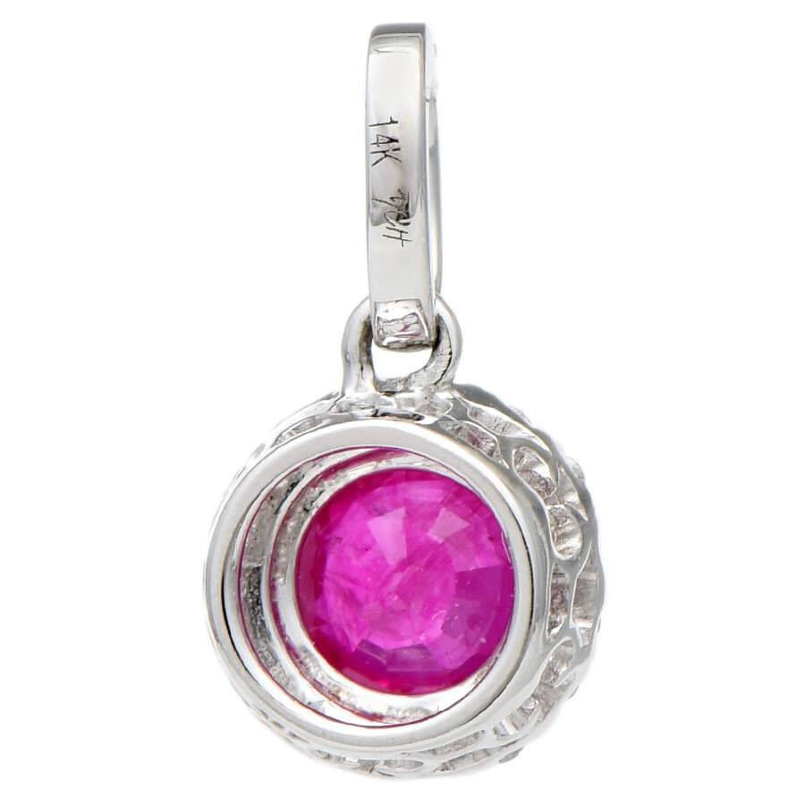 14KW Ruby(0.50) & Diamond(0.10) Pendant-2