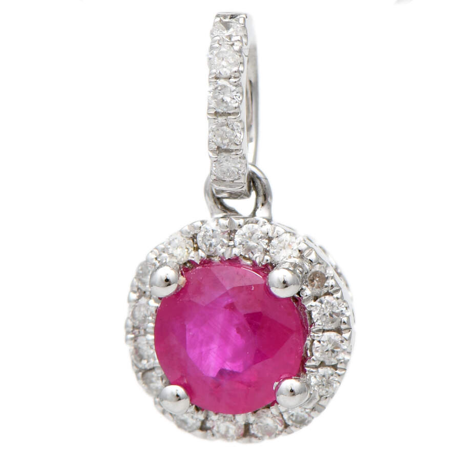 14KW Ruby(0.50) & Diamond(0.10) Pendant-1