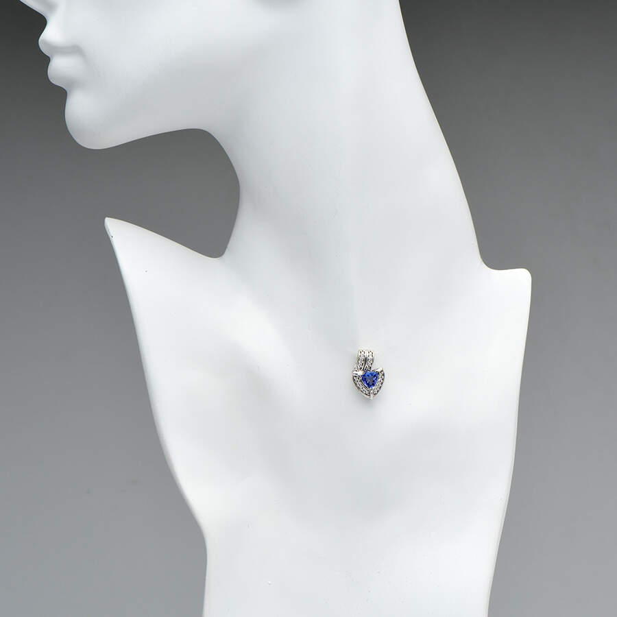 14KW Tanzanite(1.28) & Diamond(.20) Pave Pendant-6