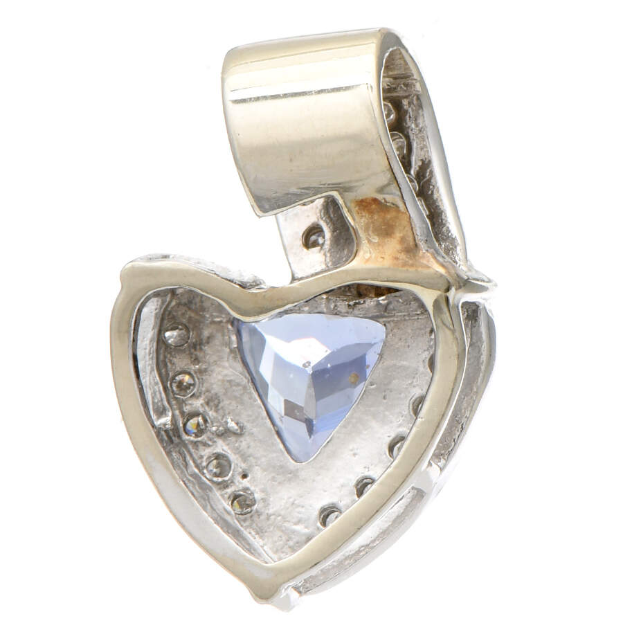 14KW Tanzanite(1.28) & Diamond(.20) Pave Pendant-5