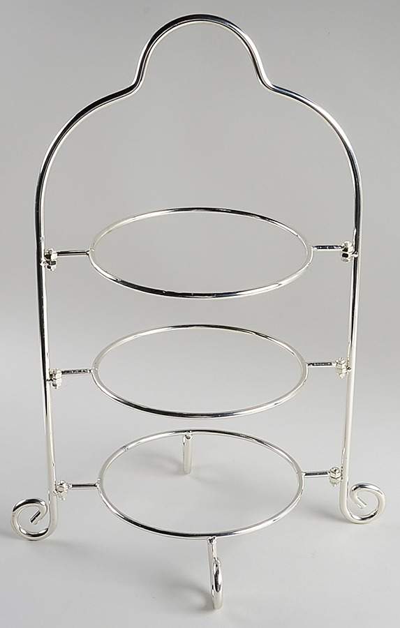 Giftware (Metal, Hollowware) 3 Tier Dessert Plate Stand by Elegance Silver-1