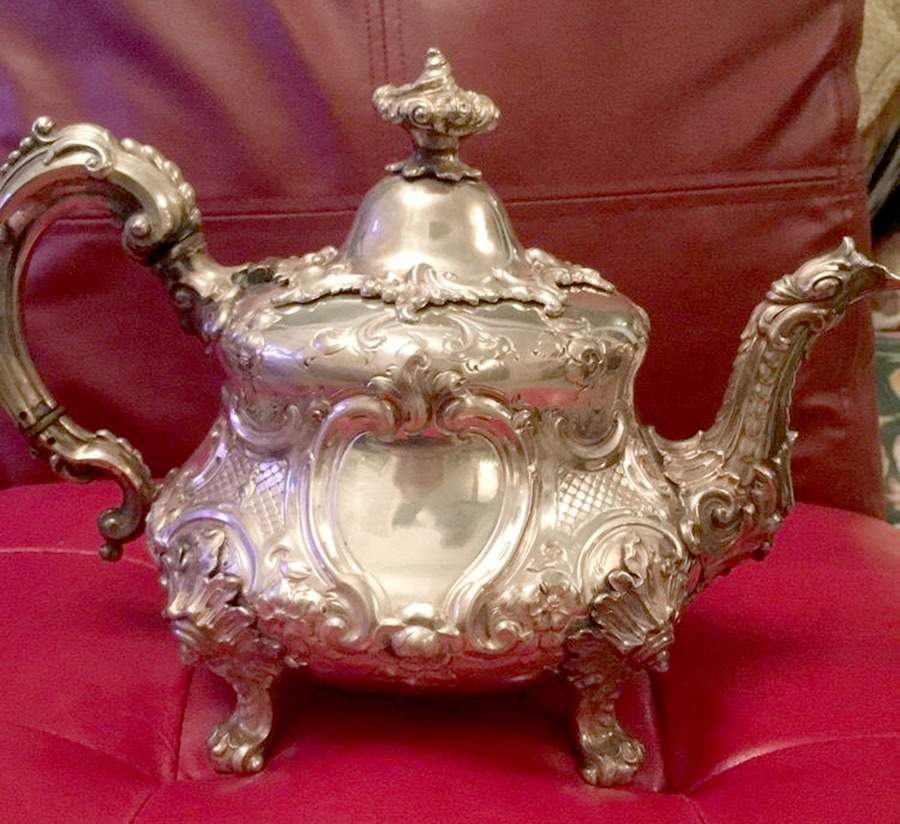 704 (Sterling, Hollowware) Teapot by Edward & John Barnard-1