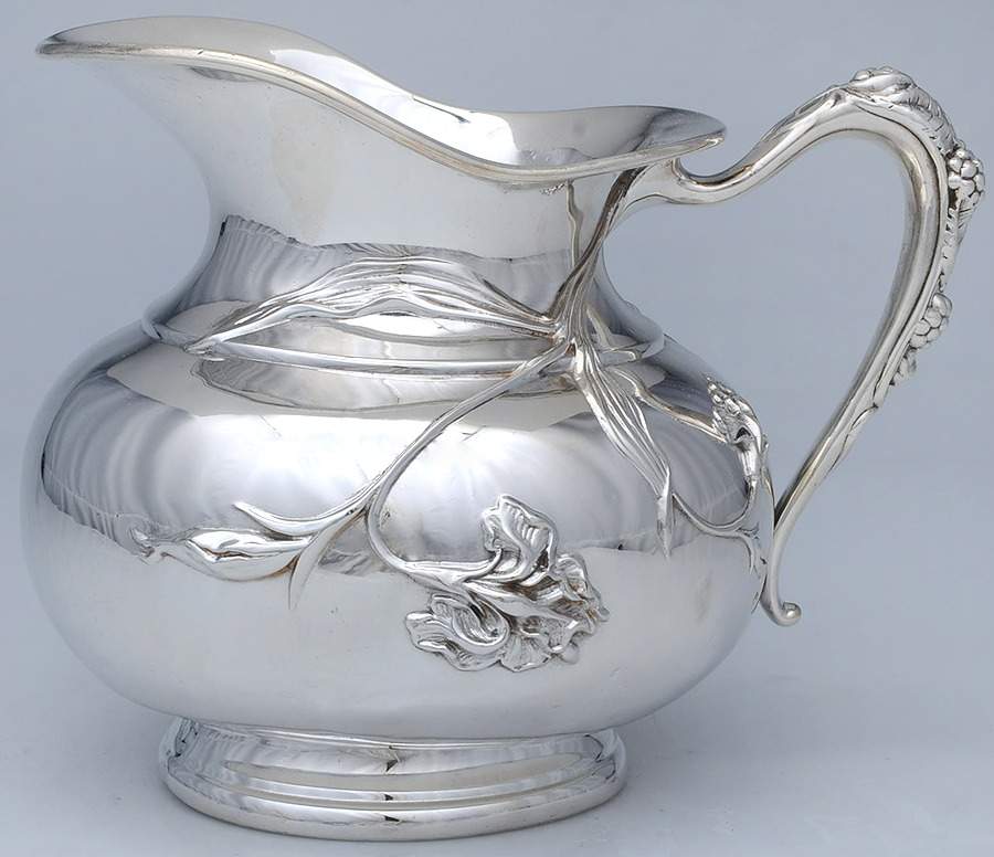 131 (Silverplate, Hollowware) Silverplate Water Pitcher by EG  Webster-1