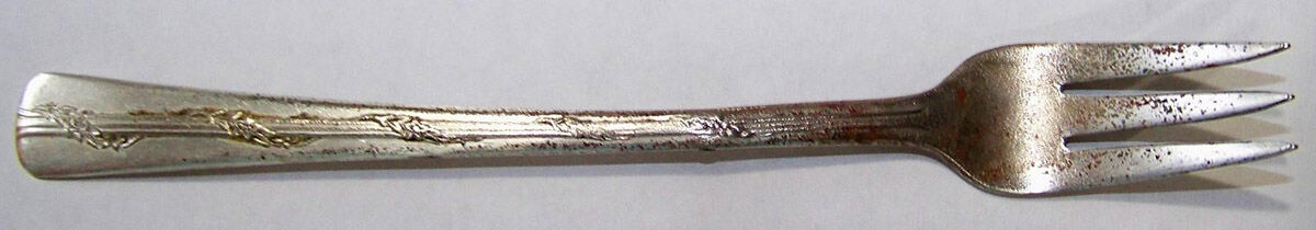 Four (Silverplate) Cocktail/Seafood Fork by Fairfield Plate-1