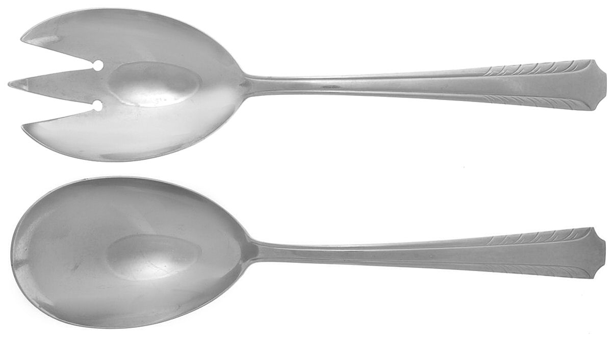 Patina (Stainless) (2 Pc) Solid Salad Set by Flint-1