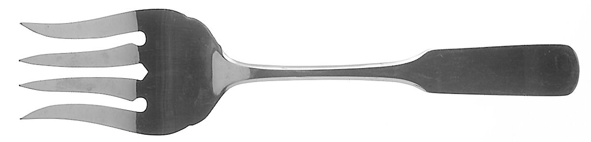 Darien (Stainless) Medium Solid Cold Meat Serving Fork by Farberware-1