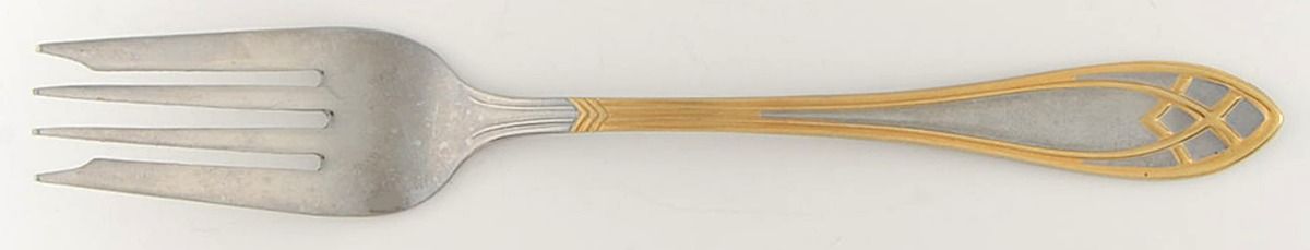 Madison-Gold Accent (Stainless, Gold Accent) Individual Salad Fork by Farberware-1
