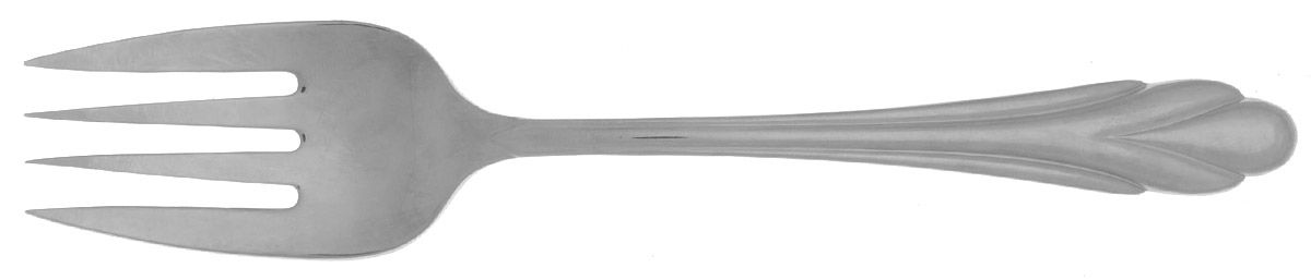 Amore (Stainless) Medium Solid Cold Meat Serving Fork by Fortunoff-1
