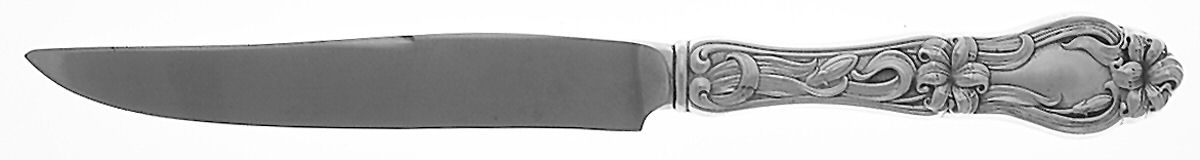 Lily-Floral (Sterling, 1910) Individual Steak Knife Hollow Handle by Frank Whiting-1