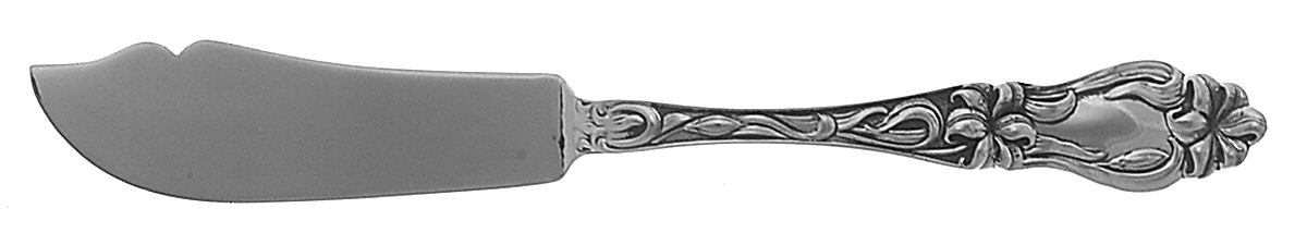 Lily-Floral (Sterling, 1910) Flat Handle Master Butter Knife by Frank Whiting-1