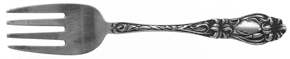 Lily-Floral (Sterling, 1910) Baby Fork by Frank Whiting-1