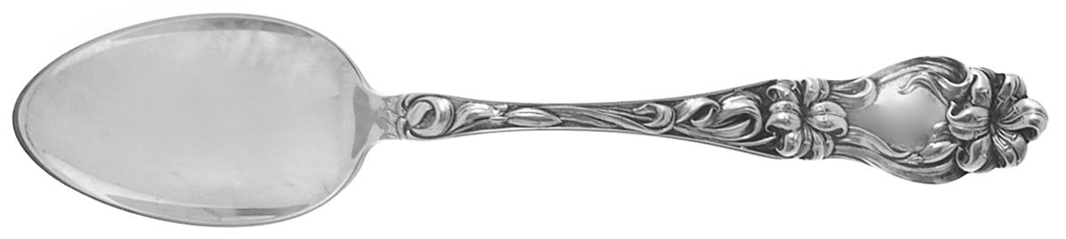 Lily-Floral (Sterling, 1910) Dessert/Oval Soup Spoon by Frank Whiting-1