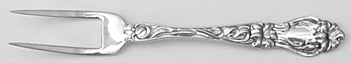 Lily-Floral (Sterling, 1910) Factory-Made Baked Potato Fork by Frank Whiting-1