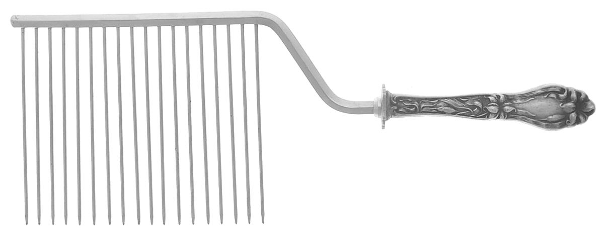 Lily-Floral (Sterling, 1910) Cake Breaker with Silverplate Prongs by Frank Whiting-1