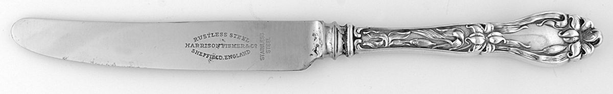 Lily-Floral (Sterling, 1910) New French Hollow Knife with Bolster by Frank Whiting-1