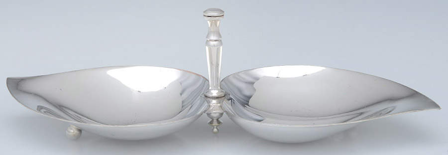 Silverplate Hollowware 2 Part Handled Bon Bon by F B Rogers-1