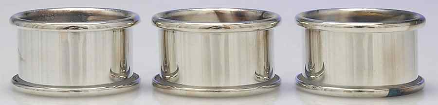 Silverplate Hollowware Napkin Ring - Set of 3 by F B Rogers-1