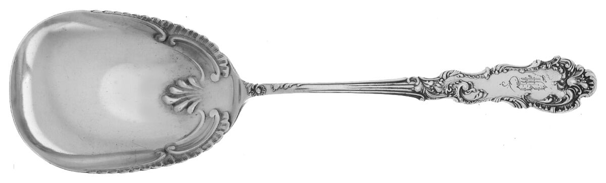 Baronial (Sterling, 1890) Large Solid Berry/Casserole Spoon by Frank Smith-1