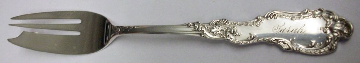 Baronial (Sterling, 1890) Individual Pie Fork by Frank Smith-1