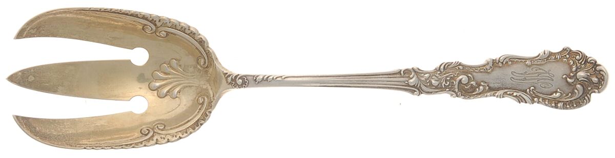 Baronial (Sterling, 1890) Solid Salad Serving Fork by Frank Smith-1