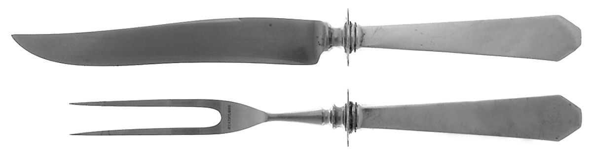 Bostonia (Sterling, 1914) Small Steak 2-Piece Carving Set w/Stainless Blade by Frank Smith-1