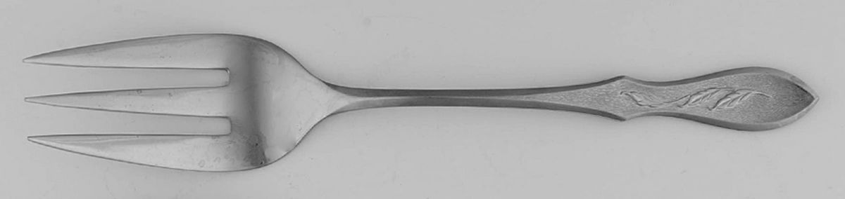Calais (Stainless) Medium Solid Cold Meat Serving Fork by F B Rogers-1