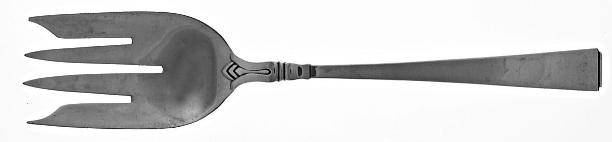 Classic Beauty (Sterling, 1947) Medium Solid Cold Meat Serving Fork by Frank Smith-1
