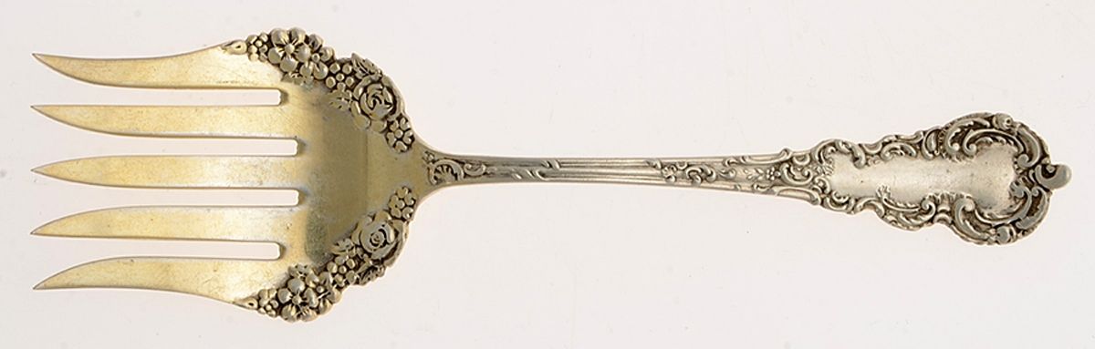 Colbert (Sterling, 1921) Large Solid Tined Sardine Serving Fork by Frank Smith-1
