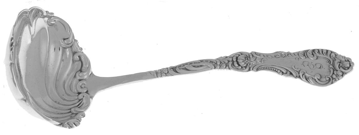 Crystal (Sterling, 1895, 1922) Monogramed Solid Piece Gravy Ladle by Frank Smith-1