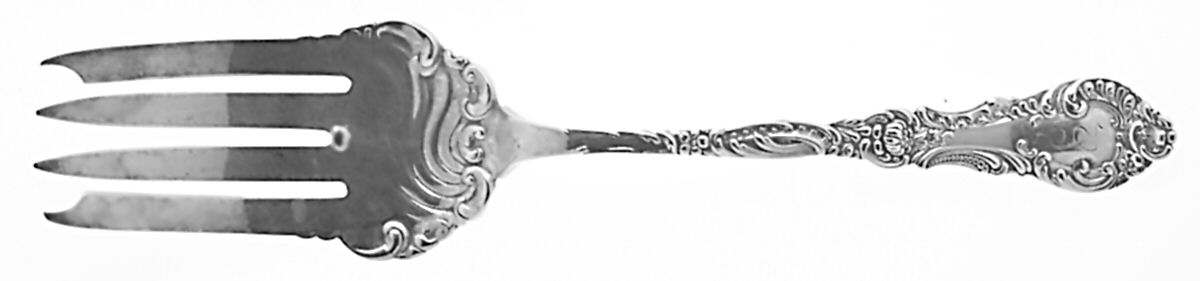 Crystal (Sterling, 1895, 1922) Solid Salad Serving Fork by Frank Smith-1
