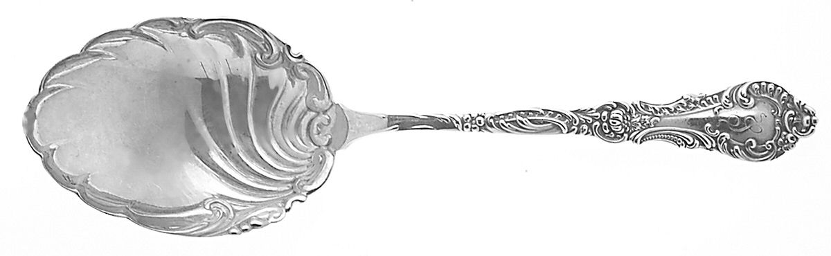 Crystal (Sterling, 1895, 1922) Solid Salad Serving Spoon by Frank Smith-1