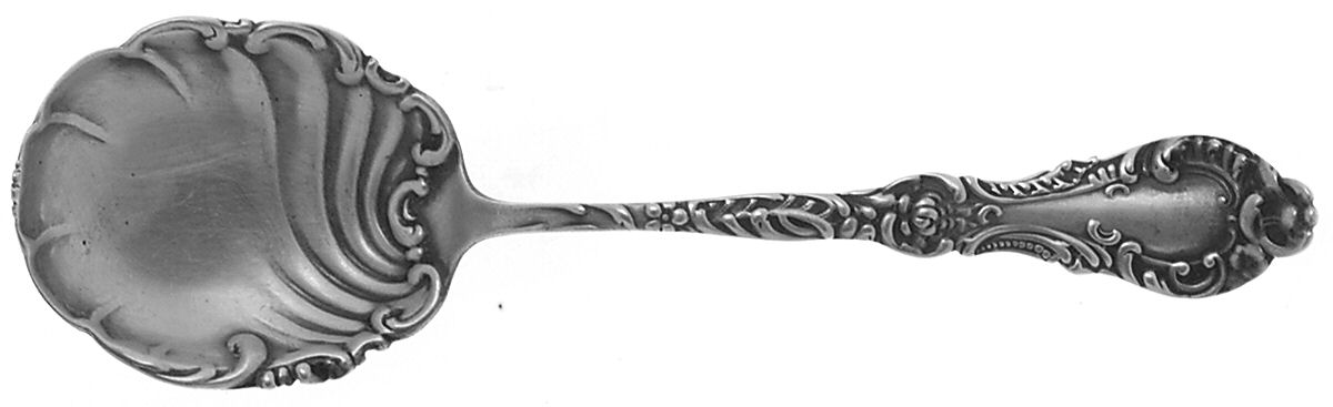 Crystal (Sterling, 1895, 1922) Sugar Shell Spoon by Frank Smith-1