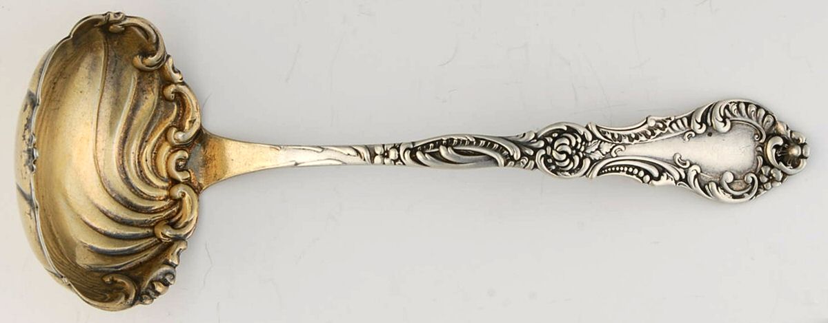 Crystal (Sterling, 1895, 1922) Solid Gravy Ladle by Frank Smith-1