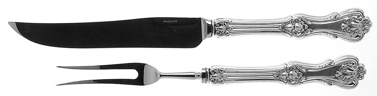 Federal Cotillion (Sterling, 1901, No Monograms) Small Stainless Blade 2-Piece Steak Carving Set by Frank Smith-1